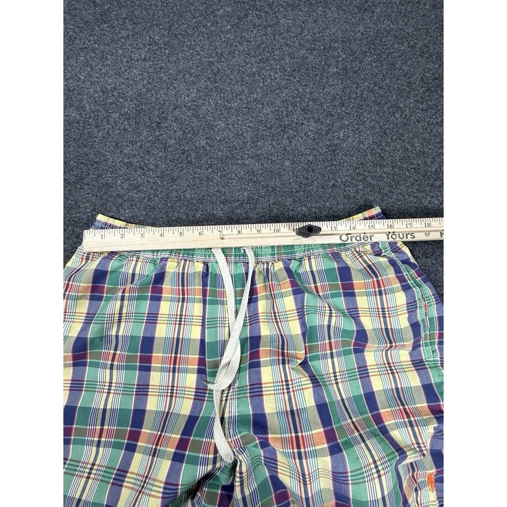 Polo‎ Ralph Lauren Plaid Swim Trunks Board Shorts Men Size Large Lined 4